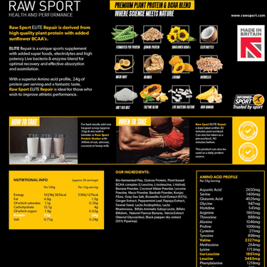 RAW SPORT Elite Repair Proteina